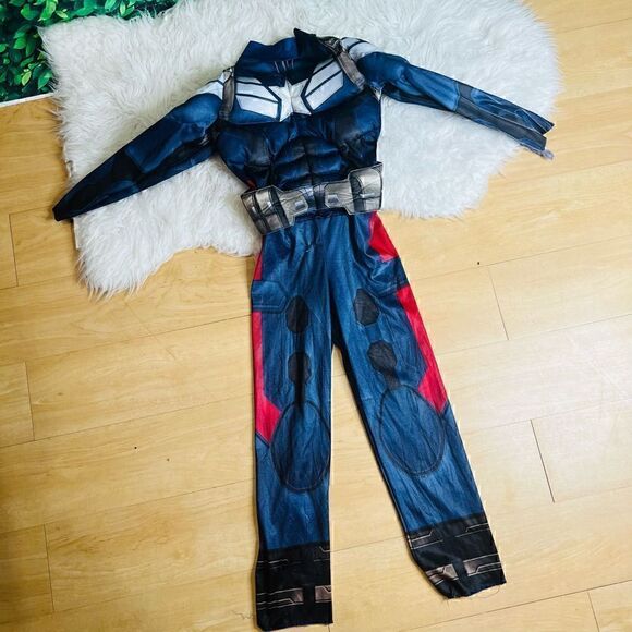 Captain America kids halloween Costume Muscle Chest Padded Jumpsuit size Small - Picture 15 of 15